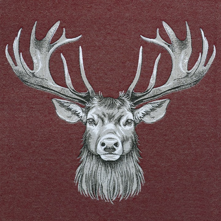 612-2_45x45 kh_gewebter hirsch_bordeaux_gross